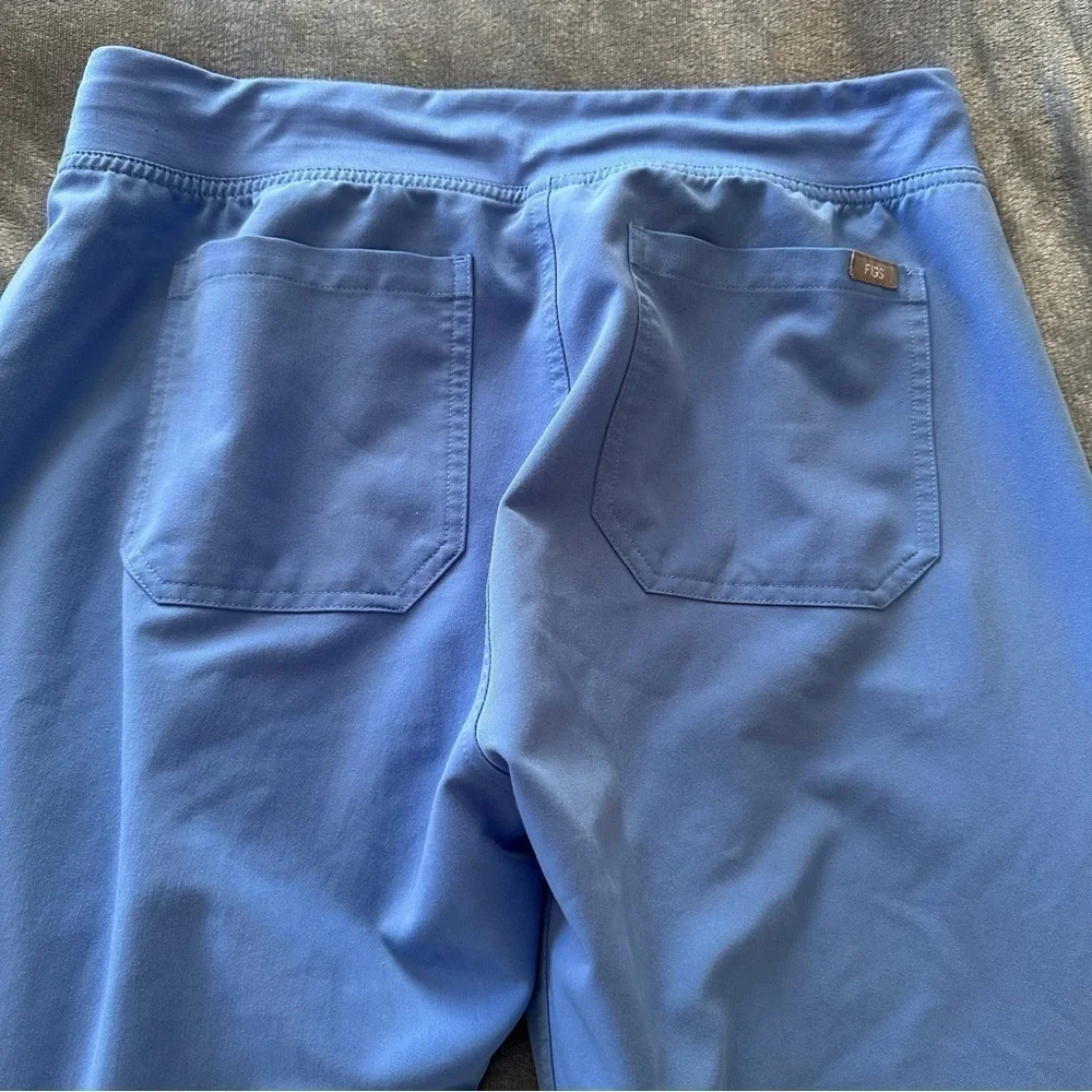 Figs Scrubs Technical Collection Straight Leg Blue Pants Size M PO1747